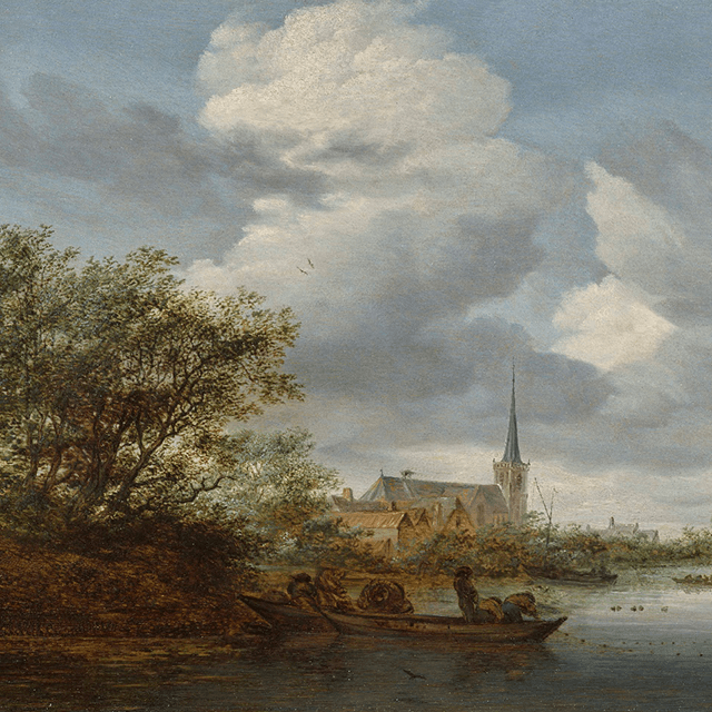 オランダの河川風景